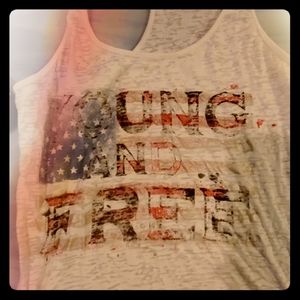 Young and Free burnout tank, sz L (11/13)